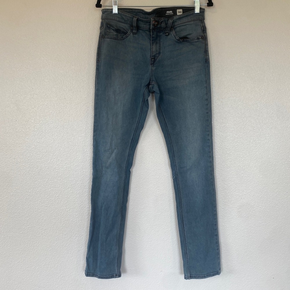 Volcom Solver Modern Tapered Jeans Blue Medium Wash Men's Size 30